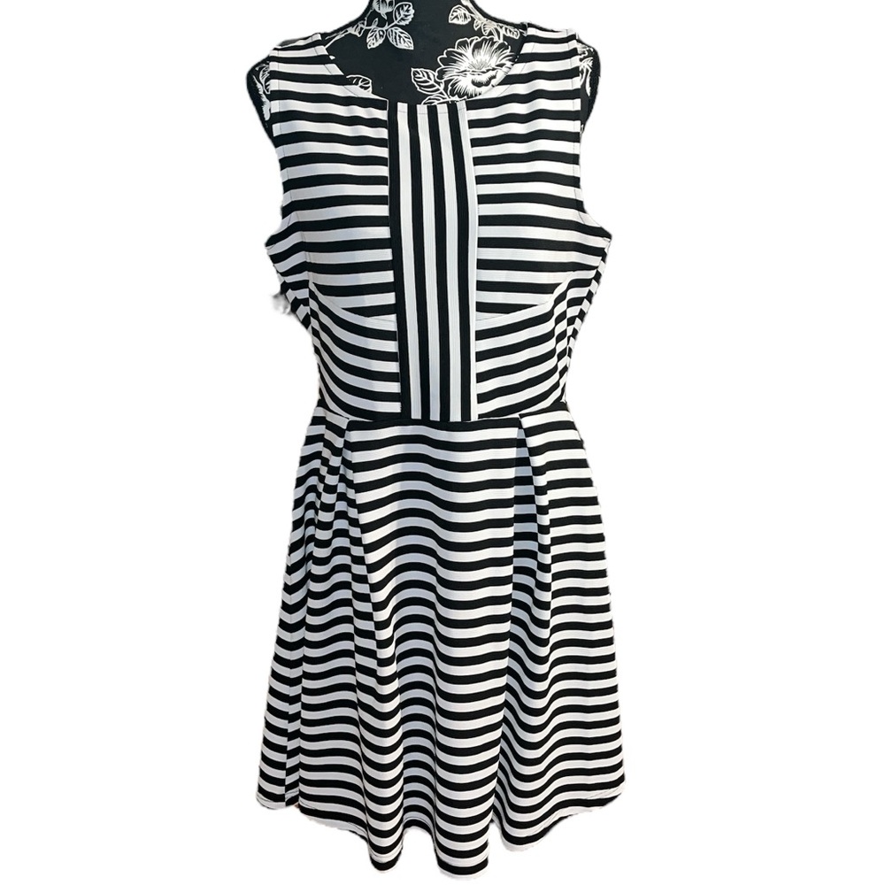 Attention Striped Assymetrical Dress